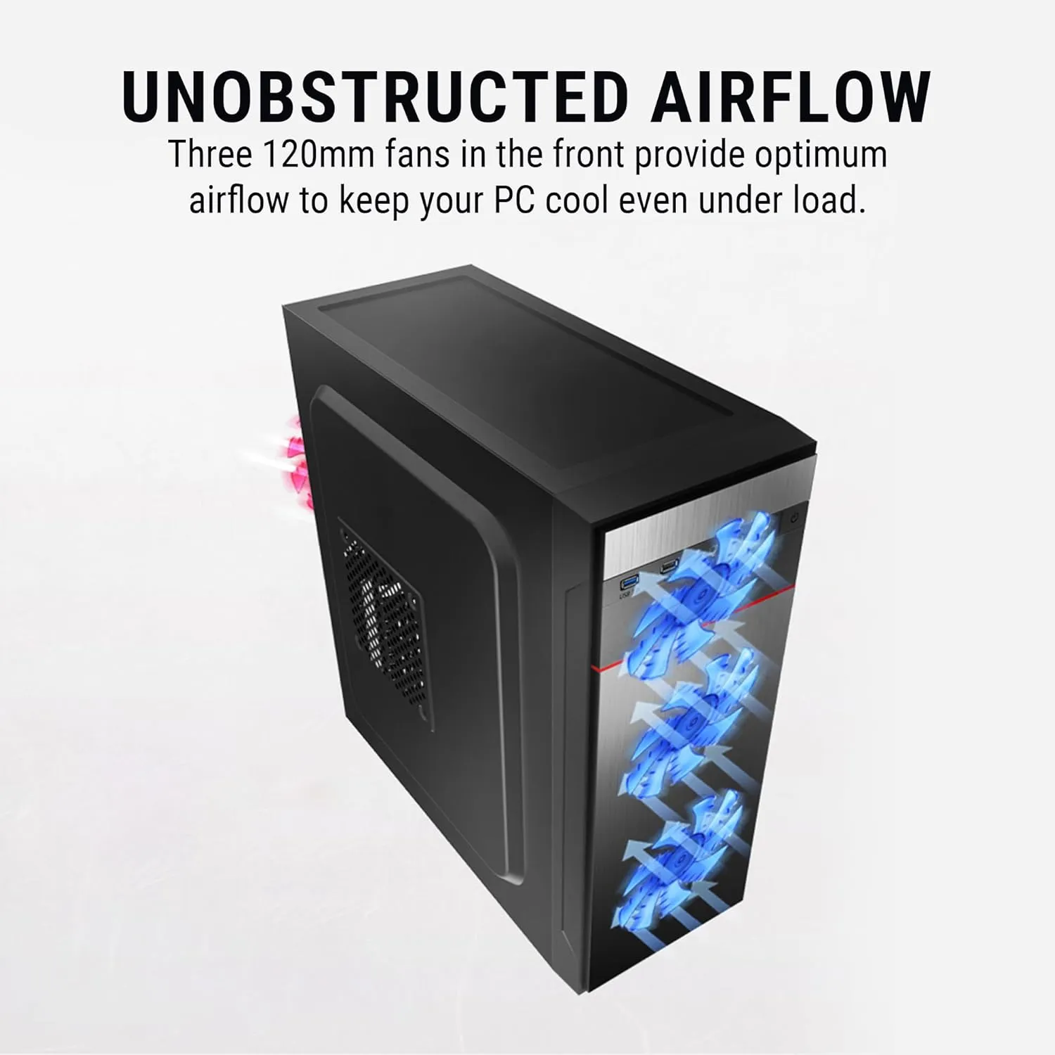 Ant Esports Mid Tower Cabinet Si27 Black view 2